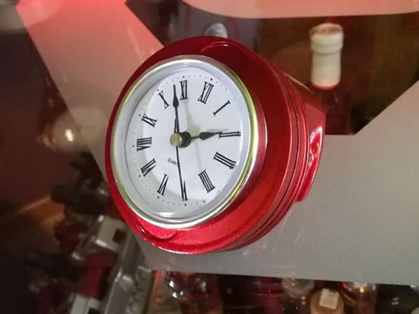 Piston Clock Red - BavarianMotorWorkshop.com