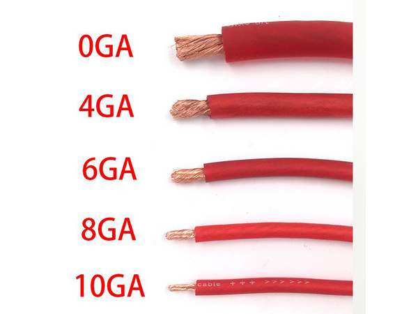 Power Cable 10GA 8GA 6GA 4GA 0GA Red (1meter) - BavarianMotorWorkshop.com