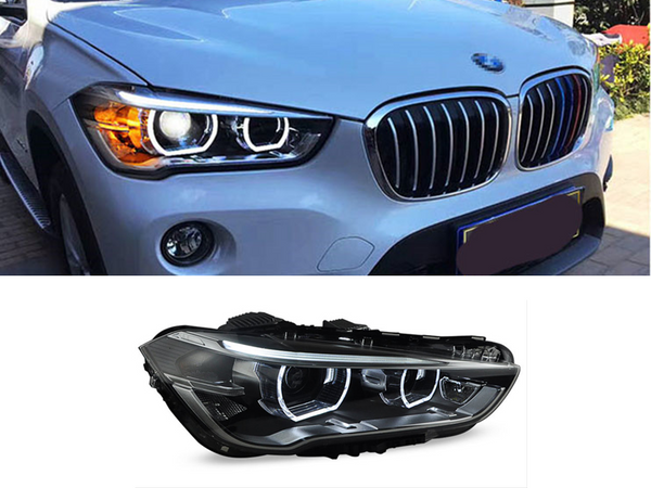 BMW F48 F49 X1 Series Custom Headlights LED Angel Eyes Bi Xenon - BavarianMotorWorkshop.com