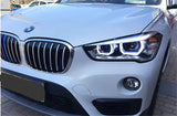 BMW F48 F49 X1 Series Custom Headlights LED Angel Eyes Bi Xenon - BavarianMotorWorkshop.com