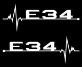 BMW Heartbeat Sticker E28  E30  E34  E36  E39  E46  E60  E61  E62 E90  E91  E92 - BavarianMotorWorkshop.com
