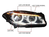 BMW F10 F18 5 Series Custom Full LED Headlights - BavarianMotorWorkshop.com