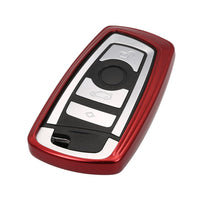 BMW F series Remote Key Fob Case Red/Silver - BavarianMotorWorkshop.com