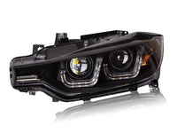 BMW F30 F35 3 Series Custom Headlights LED Angel Eyes Xenon - BavarianMotorWorkshop.com