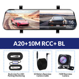 Rearview Mirror DVR 10 Inch Touch Screen with rear camera - BavarianMotorWorkshop.com