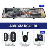Rearview Mirror DVR 10 Inch Touch Screen with rear camera - BavarianMotorWorkshop.com