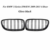 BMW E90 E91 3 series Grill Double Slats Gloss/Black/MStyle - BavarianMotorWorkshop.com